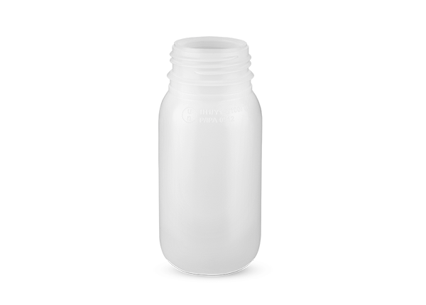 Frasco 250ml em PEAD ou COEX, boca 42mm na cor Natural